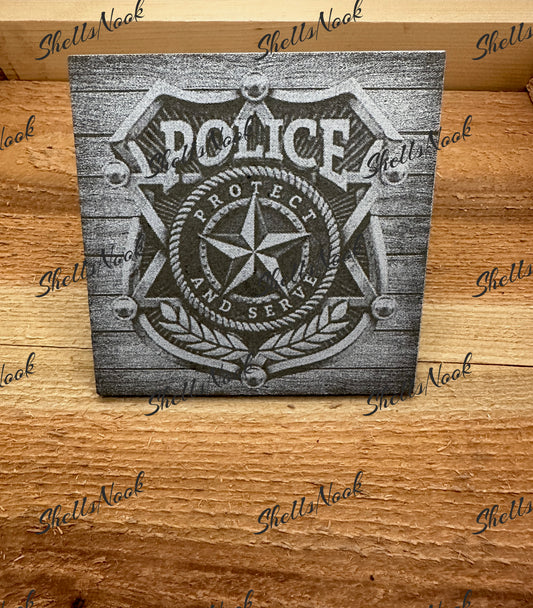 Police Slate set of 4