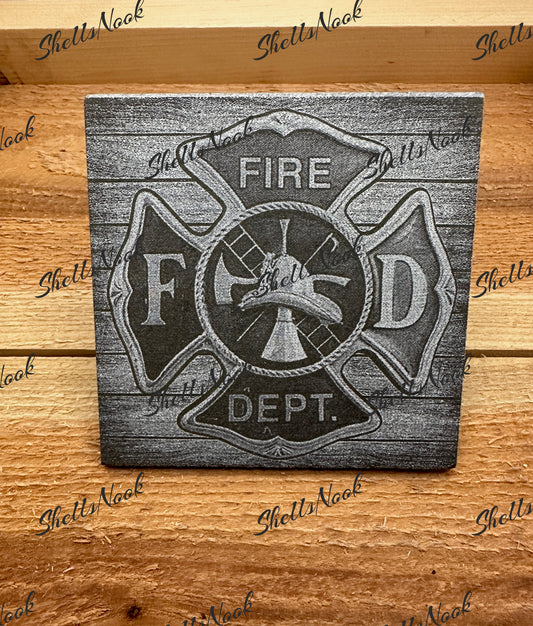 Firemen Slate set of 4